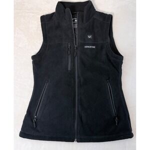 Venustas Heated Fleece Vest Black Full Zip Battery Pack Size S
